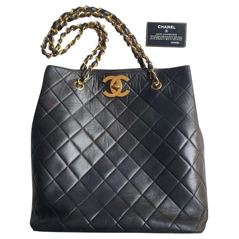 black chanel tote bag|chanel black tote bag price.